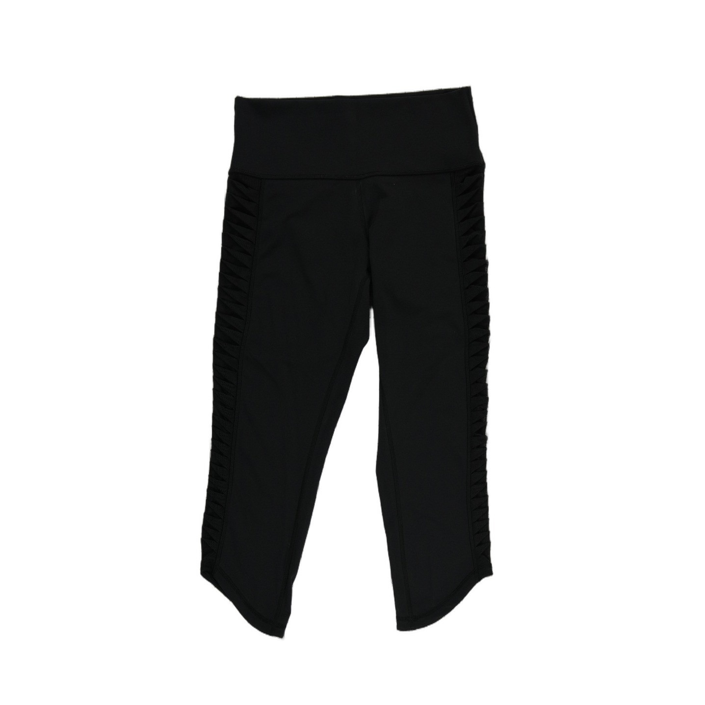 Lululemon High Times Leggings Pants Women's Size 8 Black Lattice Mesh Crop